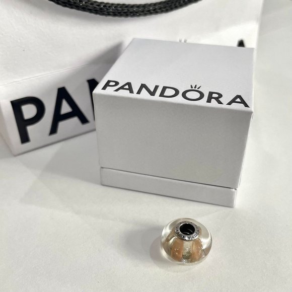 Pandora Shimmering Stripe Murano Charm - Picture 1 of 2